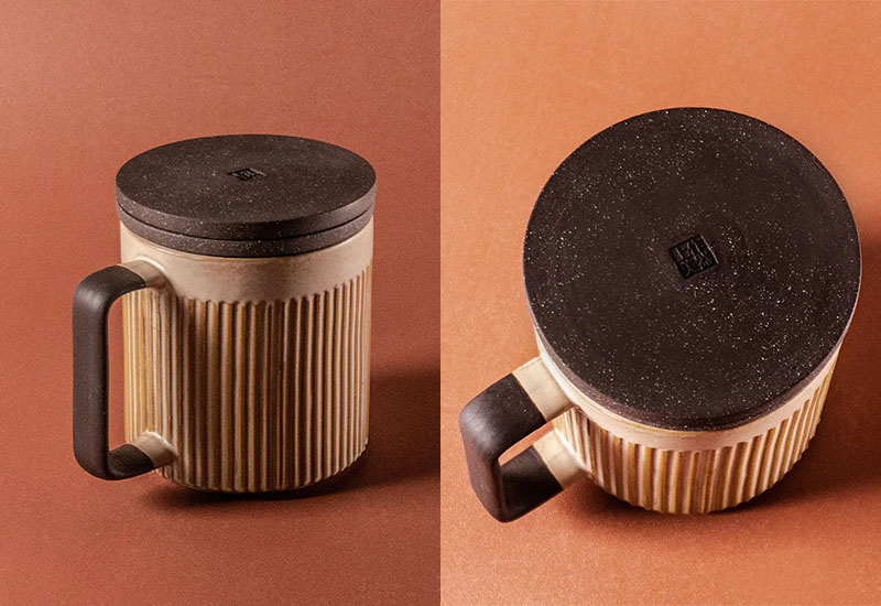 直紋泡茶杯550ml-窯變釉（杯、茶濾內膽、蓋子三件式）